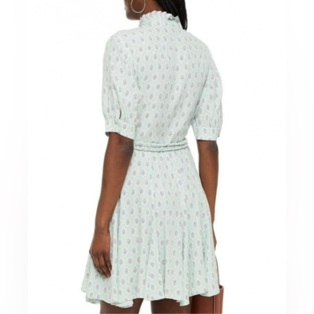 Sandro Jary Abstract-Print Mini Dress with Braided Belt - Picture 2 of 15